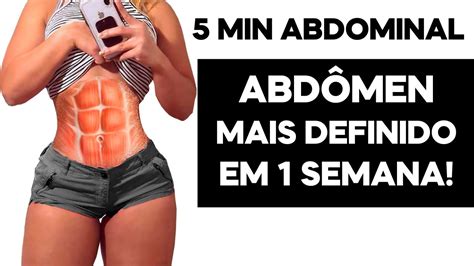 BARRIGA TANQUINHO EM UMA SEMANA 5 MIN De Treino Abdominal Para Definir