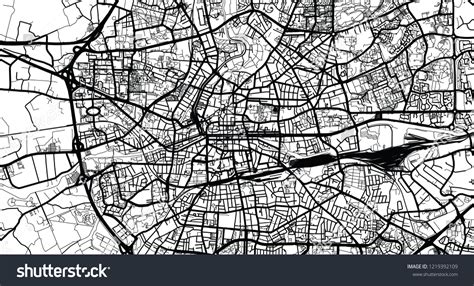 Urban Vector City Map Rennes France Stock Vector Royalty Free