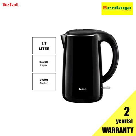 Tefal 1.7L KO2608/KO260865 Safe Tea To Touch Kettle Black | Berdaya