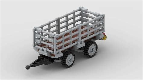 Lego Moc Farm Trailer With Gridwalls By Lefisch Rebrickable Build