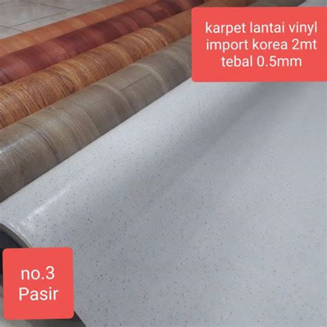 Jual Karpet Lantai Vinyl Meteran Tebal Import Korea Lebar Bahan 2mtr