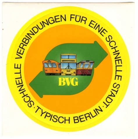 Bvg Berlin U Bahn S Bahn Bus Aufkleber 80er Jahre Eur 500 Picclick De