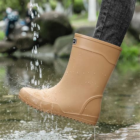 Botas De Lluvia Altas Para Hombre Zapatos De Agua Para Exteriores