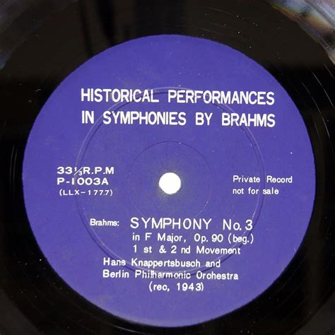 Yahoo Hans Knappertsbusch Brahms Symphony No