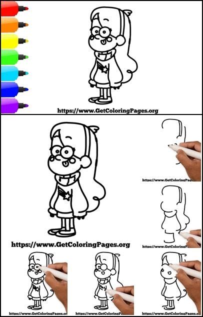 How To Draw Mabel Pines Silly Gravity Falls Drawing Tutorial