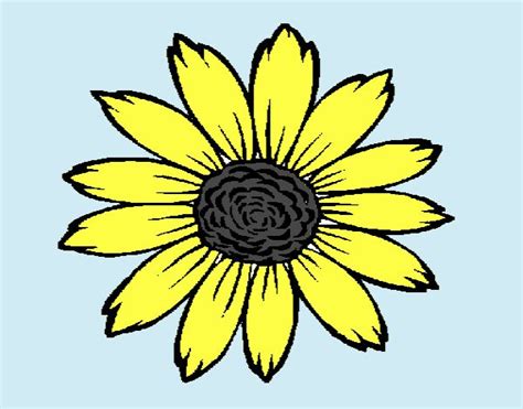 Dibujo De Girasol Pintado Por En Dibujos Net El D A A Las