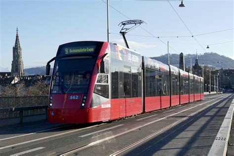 Siemens Combino Von Bernmobil Am In Der Kornhausstrasse In