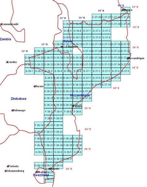 Omnimap.com indexmap: Mozambique.