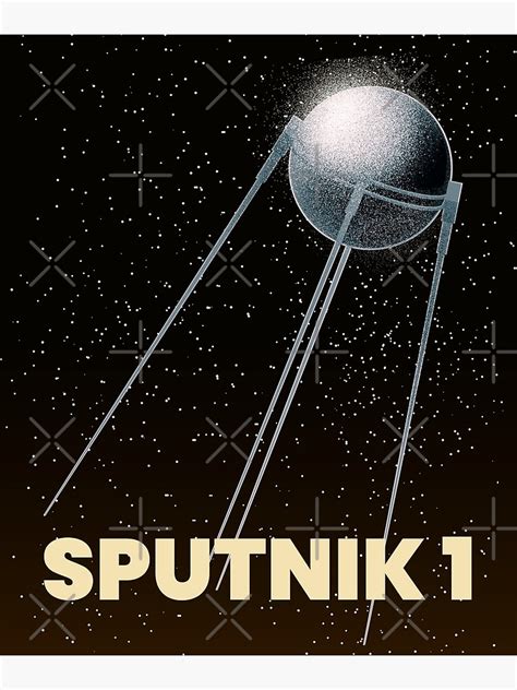 "sputnik 1, first satellite" Poster for Sale by taranti | Redbubble