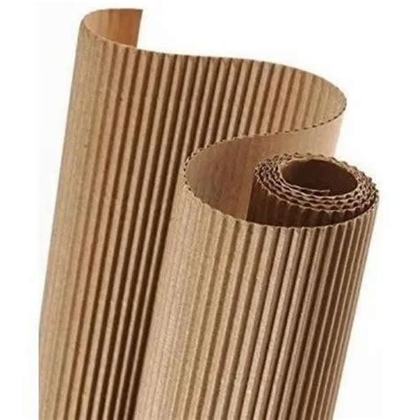 Kraft Paper Plain Ply Corrugated Roll For Packing And Cushioning