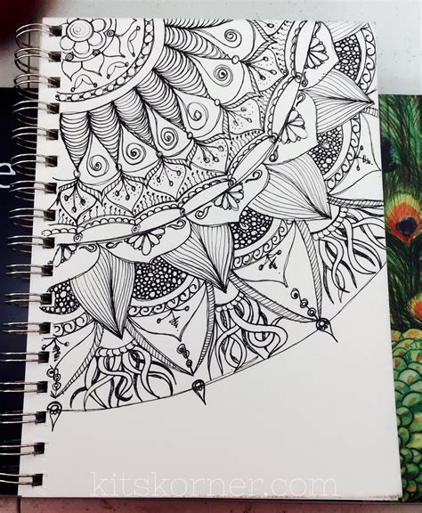 Sketchbook Open Composition Mandalas Kitskorner