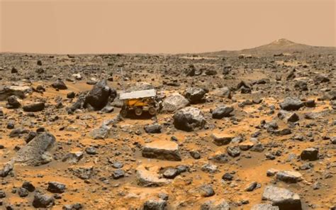 First Mars rover sends stunning image of planet's surface