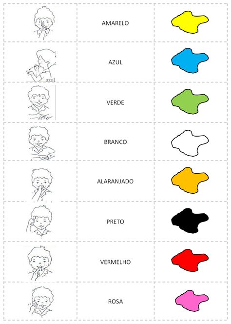 Símbolos de vocabulário de Libras para Aprender baixe e imprima Bela