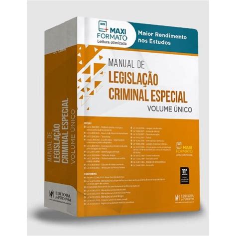 Manual De Legisla O Criminal Especial Volume Nico Amazon Br