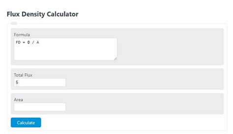 Flux Density Calculator Calculator Academy