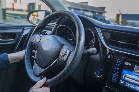 Car Interior of the Hybrid Automatic Car Stock Image - Image of inside ...