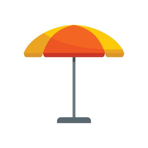 Sun Beach Umbrella Icon Flat Isolated Vector 15061905 Vector Art At