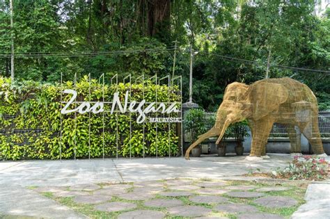 Entrance View Of The Zoo Negara Malaysia In Kuala Lumpur The Zoo Was