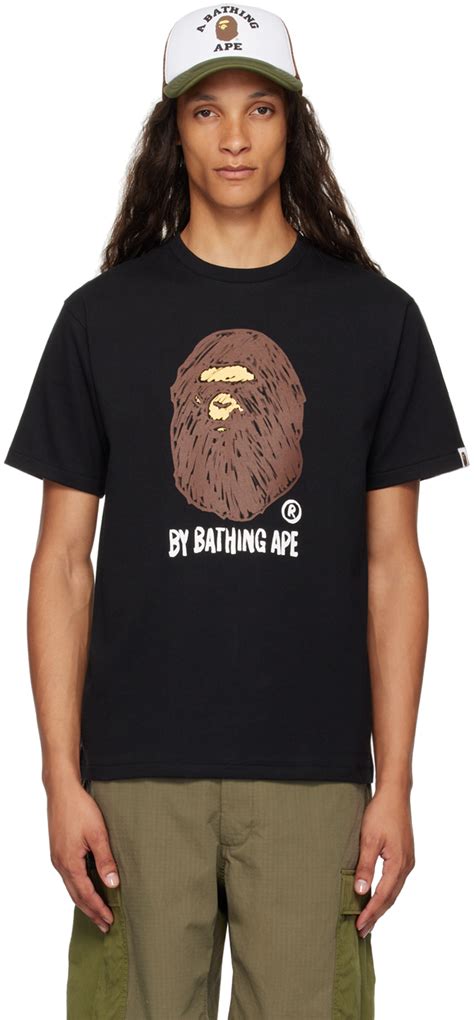 Bape Black Hand Drawn By Bathing Ape T Shirt Ssense