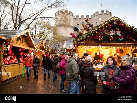 Cologne Christmas Market - people at the Market of Fairy tales, held in ...