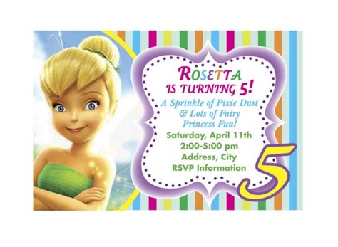 Items Similar To Tinkerbell Birthday Invitation Tinkerbell Bday Invite