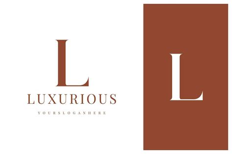 Elegant Simple Minimal Luxury Serif Font Alphabet Letter L Logo Design