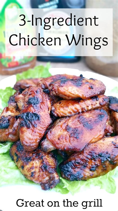 Easy 3 Ingredient Chicken Wings Great For Summer Grilling My Pinterventures