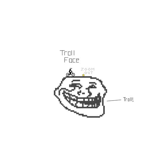 Troll Face Pixel Art by PixelCowYT | Free Rider HD Track