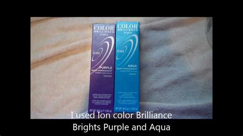 Bleaching And Dying Your Hair Blue And Purple Using Ion Color Brilliance Brights Youtube