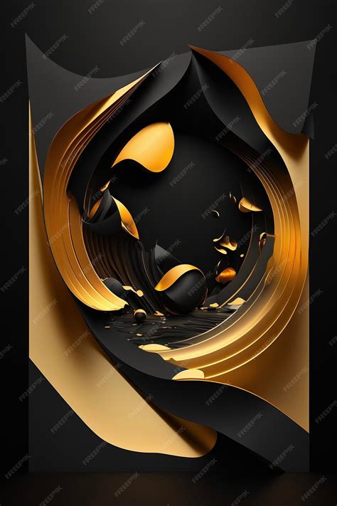 Premium AI Image | Luxury gold and black wallpaper