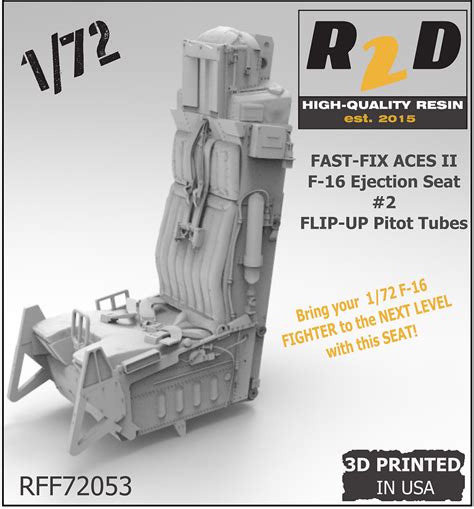 FAST FIX 1 72 ACESII Ejection Seat W Flip Up Pitot Tubes 2 PAK For F 16