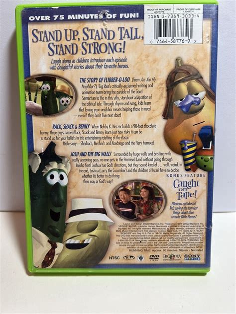 Veggietales Dvd Heroes Of The Bible Stand Up Stand Tall Joshua Good Samaritan 74645877693 Ebay