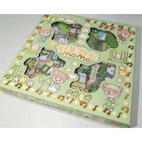 Stiker anak / stiker momo lucu hijau, Buku & Alat Tulis, Alat Tulis di ...