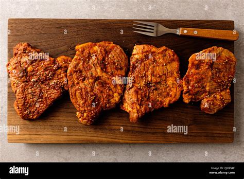 Grilled Pork Neck Pork Barbecue Stock Photo Alamy