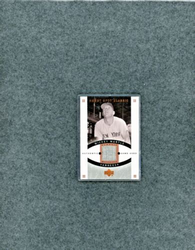 Mickey Mantle Upper Deck Sweet Spot Classic Materials Cm Mm