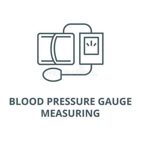 Blood Pressure Measurement Line Icon Concept Blood Pressure