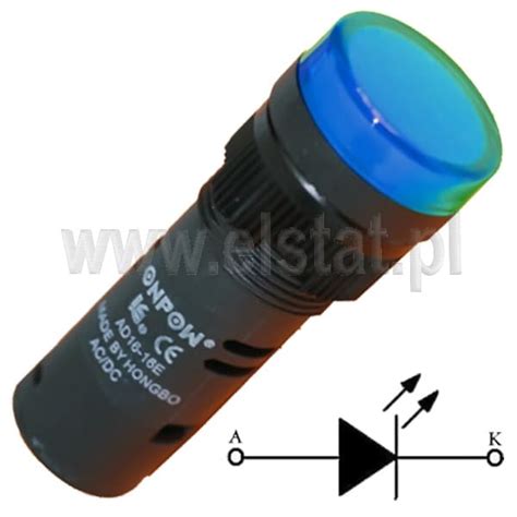 Kontrolka Niebieska V Ac Dc Mm Pod Wietlenie Led Elstat