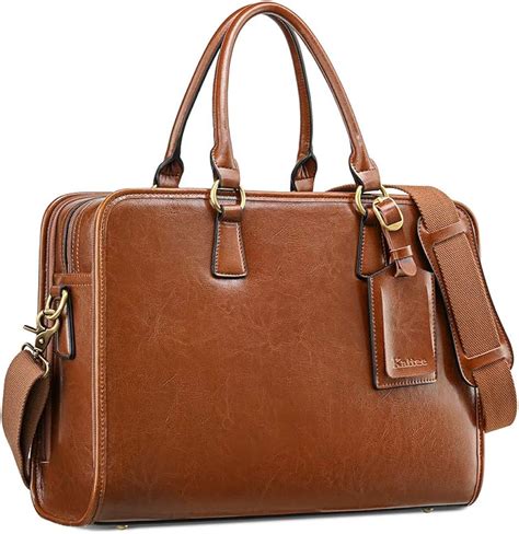 Kattee Genuine Leather Briefcase For Women Large Capacity Laptop Bag