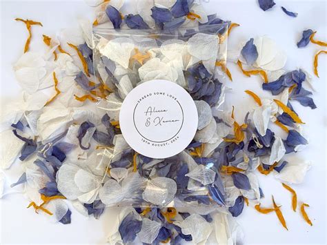 Biodegradable Wedding Confetti Packets Set Of 10 Natural Confetti Petal