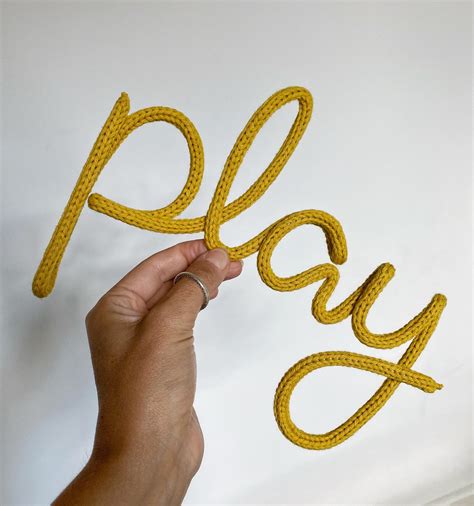 Knitted Wire Words Personalised Play Etsy