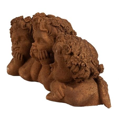 Pr Decoratie Beeld Engel X X Cm Bruin Polyresin Religious