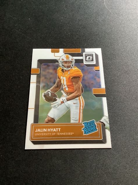 Jalin Hyatt RC 2023 Panini Chronicles Donruss Optic DP Giants Tennessee