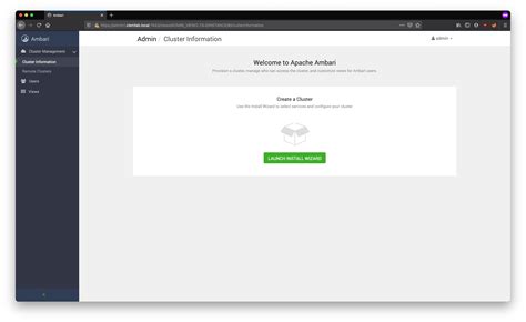 Launch the Ambari Cluster Install Wizard | OpenSource Data Platform