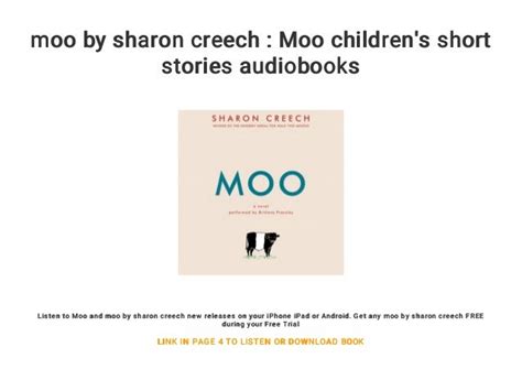 Moo By Sharon Creech Moo Childrens Short Stories Audiobooks