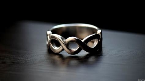 Premium Ai Image A Photo Of Elegant Silver Ring With Infinity Symbol