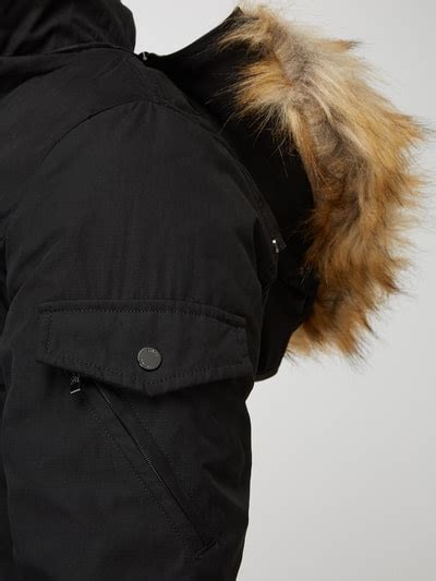 Jake S Collection Parka Mit Webpelzfutter Wattiert Black Online Kaufen