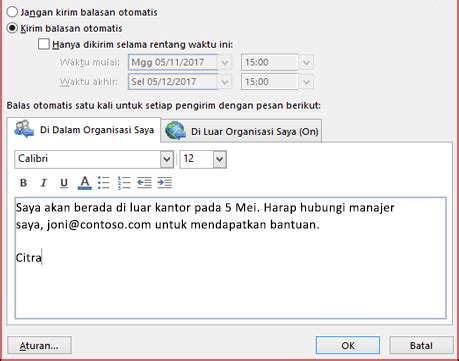 Tulisan System Administrator Ketika Kirim Email Outlook