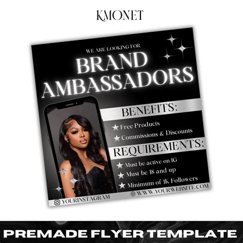 Brand Ambassador Flyer Brand Ambassador Flyer Template Etsy