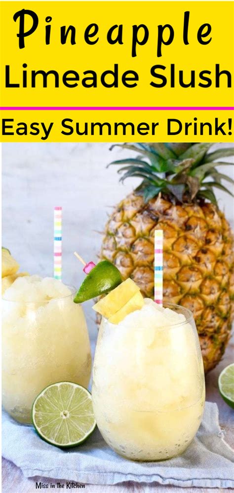 Cool Off With A Refreshing Pineapple Limeade Slush