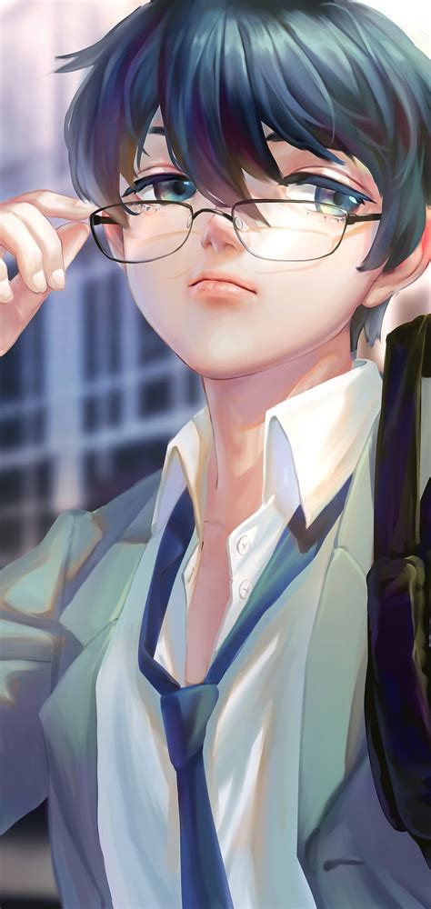 Handsome Anime Boy Zhiyu Moke Vocaloid Glasses School Uniform For